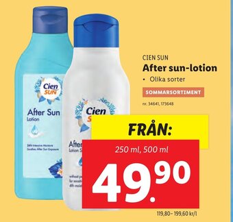 Lidl CIEN SUN After sun-lotion erbjuda