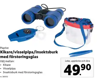 Lidl Kikare/visselpipa/insektsburk med förstoringsglas erbjuda