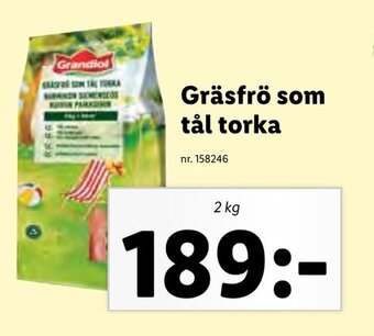 Gräsfrö som tål torka