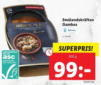 Lidl Smålandskräftan Gambas erbjuda