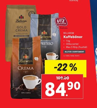 Lidl Kaffebönor erbjuda