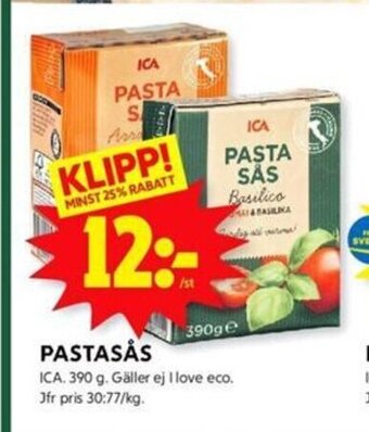 ICA Kvantum PASTASÅS erbjuda