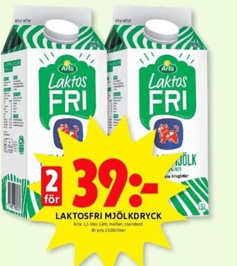 ICA Kvantum LAKTOSFRI MJÖLKDRYCK erbjuda