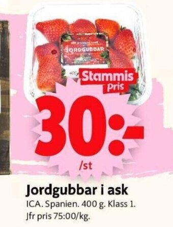 ICA Supermarket Jordgubbar i ask erbjuda