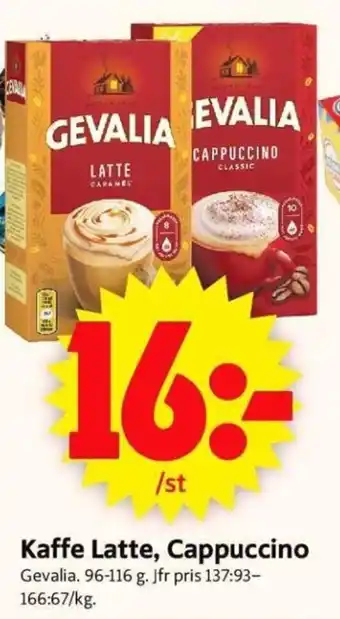 ICA Supermarket Kaffe Latte, Cappuccino erbjuda