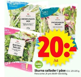 ICA Supermarket Skurna sallader i påse erbjuda