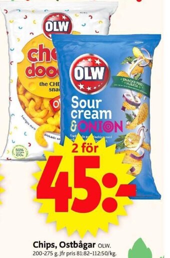 ICA Supermarket Chips, Ostbågar OLW. erbjuda