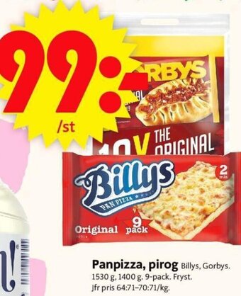 ICA Supermarket Panpizza, pirog Billys, Gorbys. erbjuda