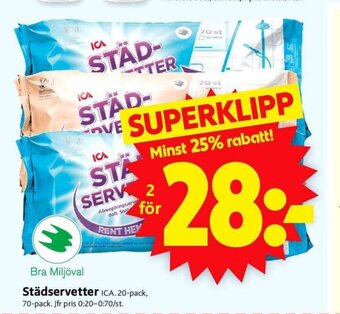 ICA Supermarket Städservetter erbjuda