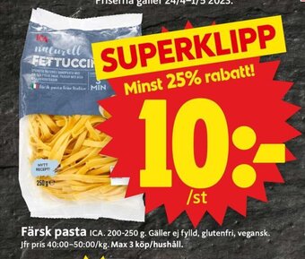ICA Supermarket Färsk pasta erbjuda