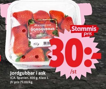 ICA Supermarket Jordgubbar i ask erbjuda