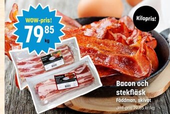 Eurocash Bacon och stekfläsk Fåddman, skivat erbjuda