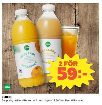 Coop Juice erbjuda