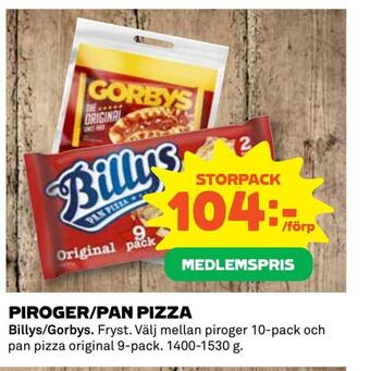 Coop Piroger/pan pizza erbjuda