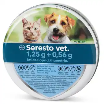 Seresto vet. halsband för katt och hund upp till 8 kg 1,25g+0,56g 1st