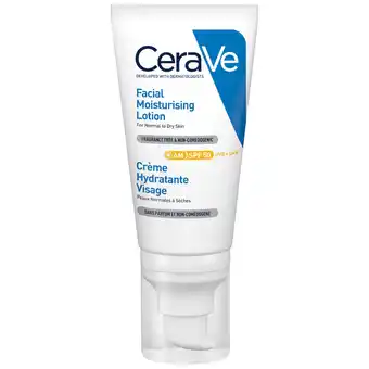 Apotek Hjärtat Cerave facial moisturising lotion am spf50 52 ml erbjuda