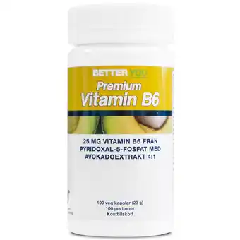 Apotek Hjärtat Better you premium vitamin b6 100 kapslar erbjuda