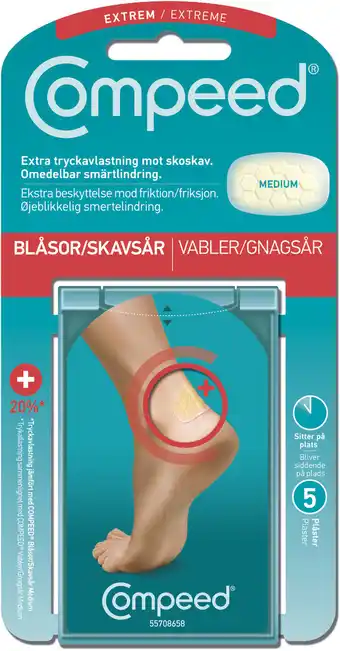 Apotek Hjärtat Compeed extreme skavsårsplåster 5 st erbjuda