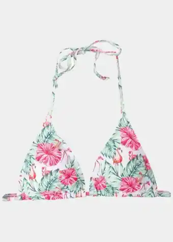 Bikini triangle top flower