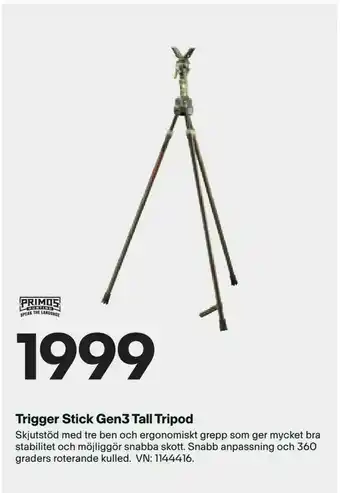 XXL Trigger Stick Gen3 Tall Tripod erbjuda