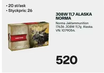 XXL 308w 11,7 alaska norma erbjuda