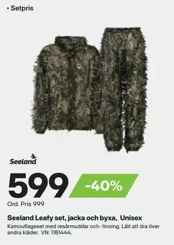 Seeland Leafy set, jacka och byxa, Unisex