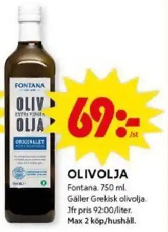 ICA Kvantum FONTANA OLIVOLJA erbjuda