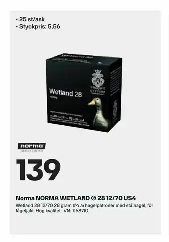 XXL Norma NORMA WETLAND ® 28 12/70 US4 erbjuda