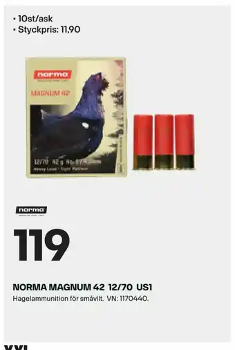 XXL Norma magnum 42 12/70 us1 erbjuda