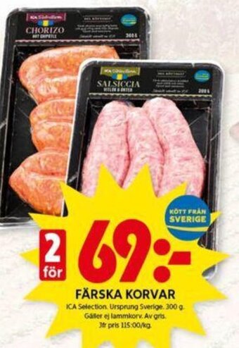 ICA Kvantum FÄRSKA KORVAR erbjuda