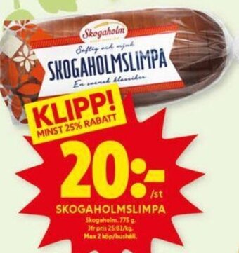 ICA Kvantum SKOGAHOLMSLIMPA erbjuda