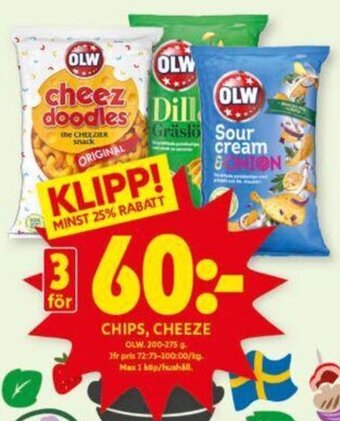 ICA Kvantum CHIPS, CHEEZE erbjuda