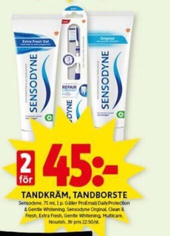 ICA Kvantum TANDKRÄM, TANDBORSTE erbjuda