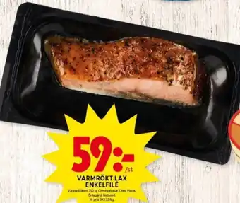 VARMRÖKT LAX ENKELFILÉ