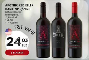 Scandinavian Park Apothic red eller dark 2019/2020 erbjuda
