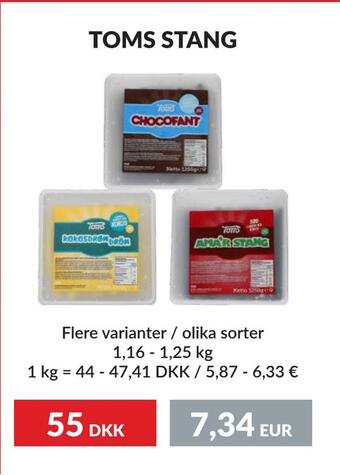Nielsen Discount Toms stang erbjuda