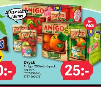 DollarStore Amigo fruktdryck erbjuda
