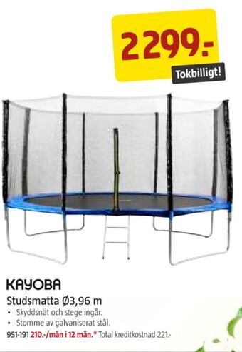 Jula Kayoba studsmatta/trampolin erbjuda