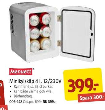 Jula Menuett kylskåp erbjuda