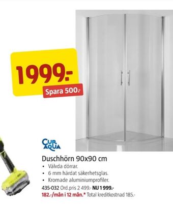 Jula Cur aqua duschkabin erbjuda