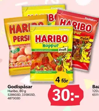 DollarStore Nappar godispåsar frukt erbjuda