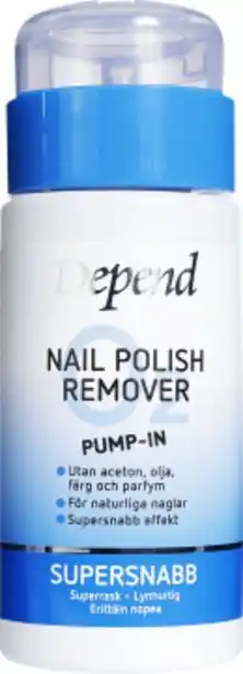 LloydsApotek Depend o2 remover pump-in blå, 125 ml erbjuda
