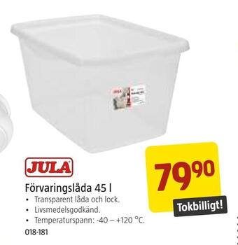 Jula Förvaringslåda 45 l erbjuda
