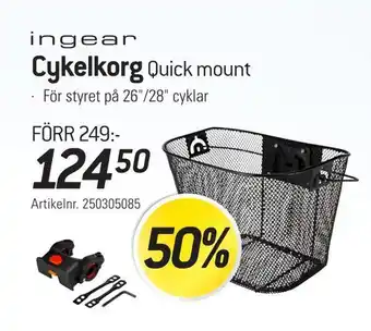 Cykelkorg quick mount