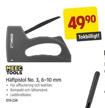 Jula Häftpistol no. 3,00 6-10 mm erbjuda