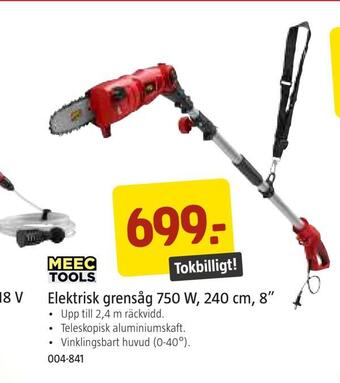 Jula Elektrisk grensåg 750 w, 240 cm, 8 erbjuda