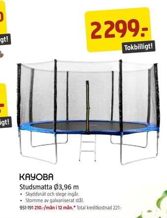 Jula Studsmatta ø3,96 m erbjuda