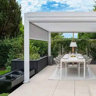Skånska Byggvaror Pergola aluminium 3 x 4 m erbjuda