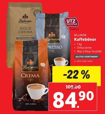 Lidl Kaffebönor erbjuda
