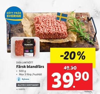 Lidl Färsk blandfärs erbjuda